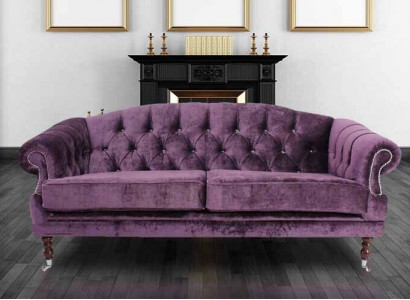 Barock Rokoko Canapé Couchage Textil Samt Chesterfield - Designer Couchen