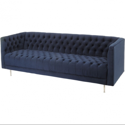 Chesterfield Sofa Canapé Polster Stoff Lieder Canapéen Polster Garnitur 4 Sëtzer