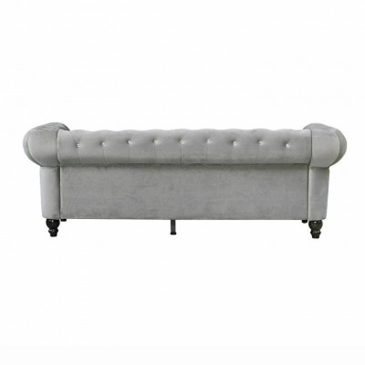 Gréi Chesterfield 3-er Luxus Wunnzëmmer Canapé Designer Sofa