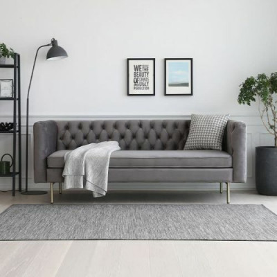 Sofa Luxus Textil Chesterfield Couch Sofaen Polster 3 Sëtzer Italienesch Miwwelen