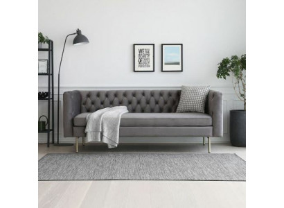 Sofa Luxus Textil Chesterfield Couch Sofaen Polster 3 Sëtzer Italienesch Miwwelen