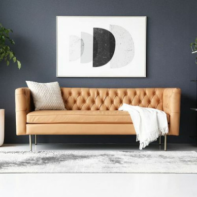 Sofa Luxus Textil Chesterfield Couch Sofaen Polster 3 Sëtzer Italienesch Miwwelen