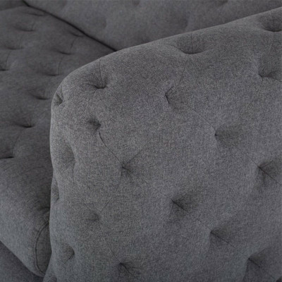 Gro Stull Chesterfield 3-Plaz Luxus Wunnzëmmer Canapé