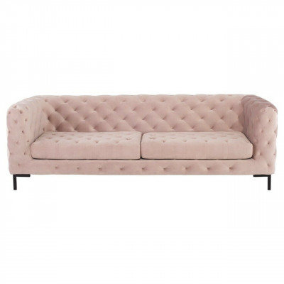 Chesterfield Sofa Canapé Polster Stoff Lieder Couchen Polstersaz 3 Sëtzer