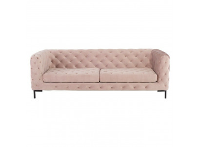 Chesterfield Sofa Canapé Polster Stoff Lieder Couchen Polstersaz 3 Sëtzer
