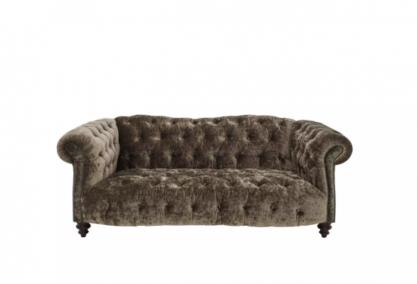 Chesterfield brongen Dräisëtzer Designer 3-er Canapé Luxus Sofa