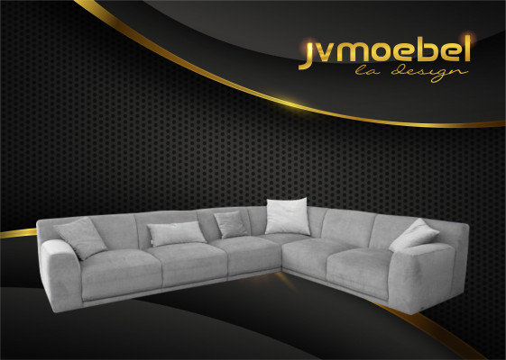 Ecksofa L-Form Design Couche Textil Stoff Wunnlandschaft Eckgarnitur Sofae Couchen