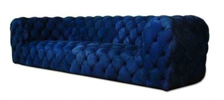 Gelbe Chesterfield Couch Viersitzer xxl big sofa gemütliche couchen weich neu