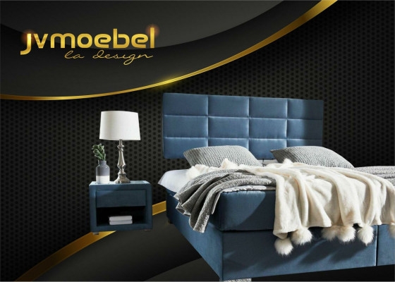 Boxspringbett duebel Better Luxus Schlofzëmmer Designer Duebelbetter 160x200 Nei