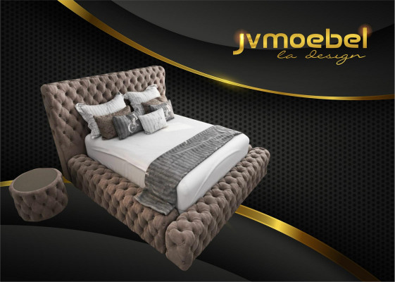 Bett Textil Schlofkummer Miwwelen Luxus Modern Better Chesterfield Boxspring Nei