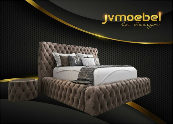 Bett Textil Schlofkummer Miwwelen Luxus Modern Better Chesterfield Boxspring Nei