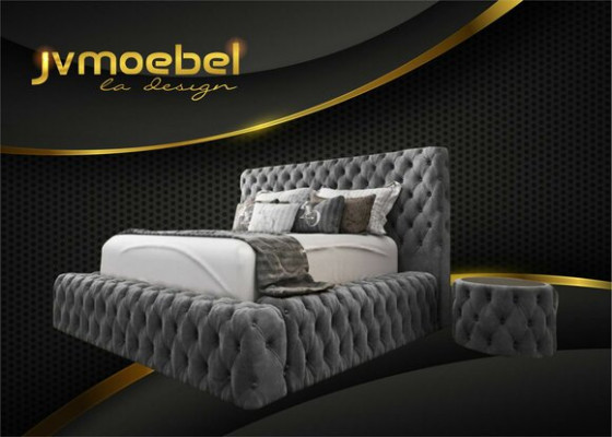 Bett Textil Schlofkummer Miwwelen Luxus Modern Better Chesterfield Boxspring Nei