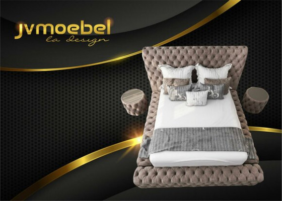 Bett Textil Schlofkummer Miwwelen Luxus Modern Better Chesterfield Boxspring Nei