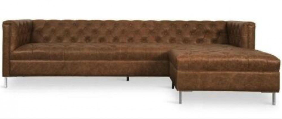 Braun Eckcouch am westlechen Stil, Eckgarnitur, Ecksofa, Eckcouch, Garnitur, Polster.