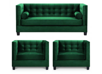 Sofagarnitur Couch Samt Polster Canapé Komplett Set Garnituren Wunnzëmmer gréng