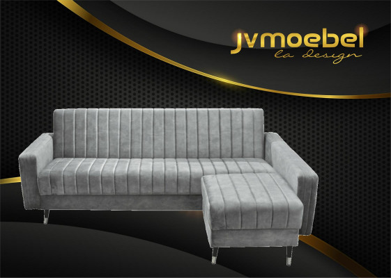 Design Luxus Eckcouch Sofa Couchen Polster Eck Garnitur Moosschneiderei méiglech