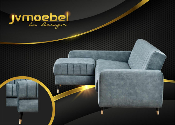 Design Luxus Eckcouch Sofa Couchen Polster Eck Garnitur Moosschneiderei méiglech