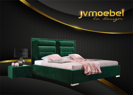 Luxus Boxspringbett Duebel Design Stoff Hotel Gréng Better Schlofzëmmer Miwwelen