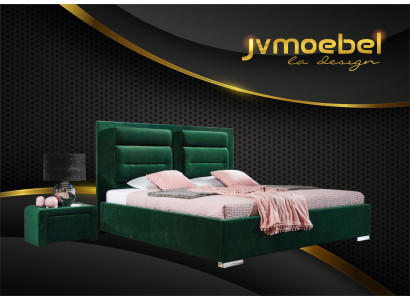 Luxus Boxspringbett Duebel Design Stoff Hotel Gréng Better Schlofzëmmer Miwwelen
