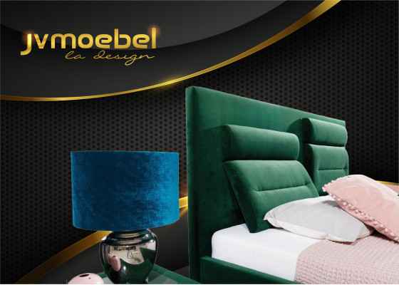 Luxus Boxspringbett Duebel Design Stoff Hotel Gréng Better Schlofzëmmer Miwwelen