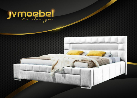Luxus Boxspringbett Stoff Hotel Blo Betten Schlofzëmmer Miwwelen Design Duebel