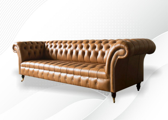 Design Sofa Chesterfield Polster Modern Textil Stoff Sofasen 4 er Schlof Nei