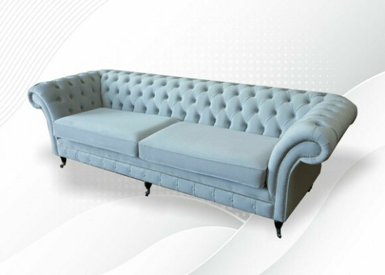 Polster Sofas Design Luxus Couch Sofa 4er Stoff Couchen Véiersëtz Samt Nei