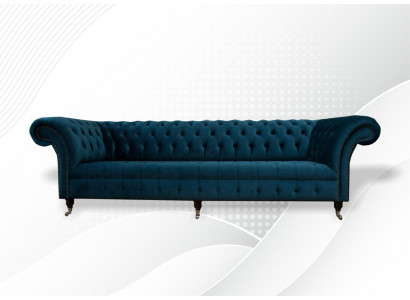 Design Sofa Chesterfield Polster Modern Textil Stoff Sofas 4 Sëtzer Schlof