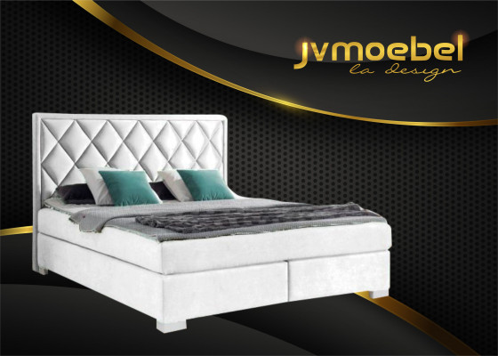Luxus Boxspring Bett Stoff Hotel Beige Better Schlofkummer Miwwelen Design Duebel