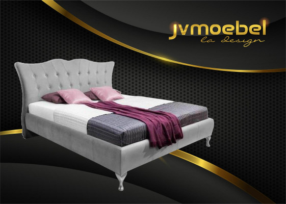 Klassesch Schlofzëmmer Better Textil Bett Stoff Chesterfield 140x200 Duebelbett