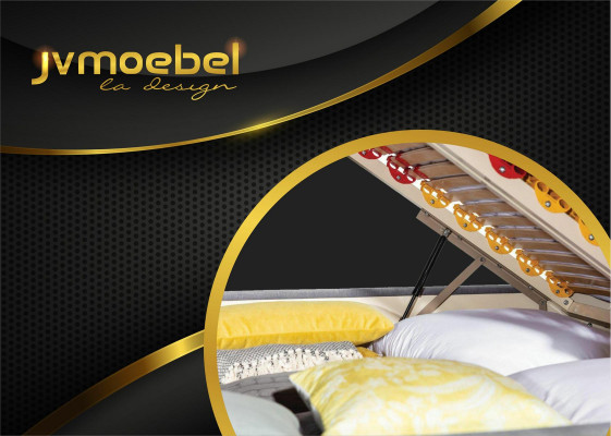 Bett Textil Schlofzëmmer Design Miwwelen Modern Luxus Better Bettrahmen Stoff Nei