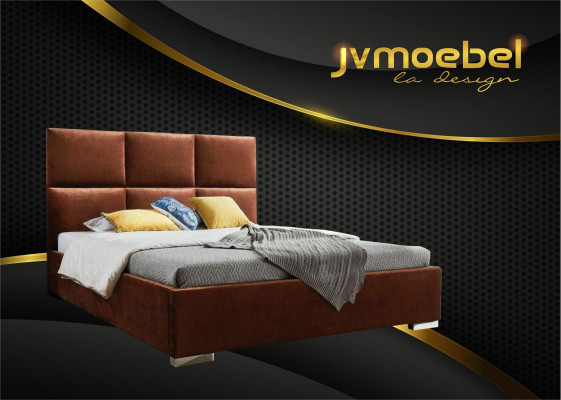 Modern Schlofzimmer Better Textil Bett Stoff Chesterfield 180x200 Duebelbett