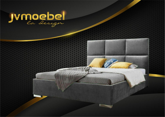 Modern Schlofzimmer Better Textil Bett Stoff Chesterfield 180x200 Duebelbett