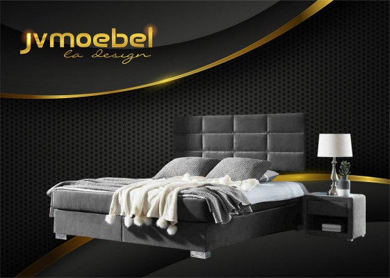 Bett Textil Schlofkummer Design Miwwelen Modern Luxus Better Bettgestell Stoff Nei