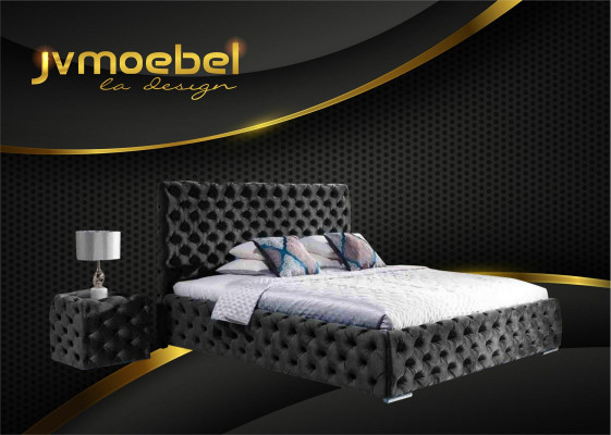 Bett Schlofzëmmer Set Design Miwwelen Modern Luxus Better Chesterfield Gréng 140x200