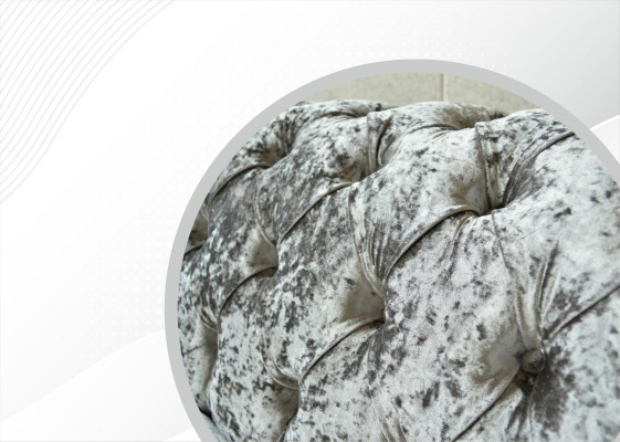 Chesterfield Polster Canapé Stoff Couchen Sofa Sëtz Garnitur Samt Sëlwer 4 Sëtz