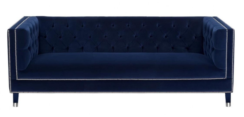 Luxus schwaarz Stoffcouch Samt Drësëtzer Polster Miwwel Hotel Wunnzëmmer Praxis