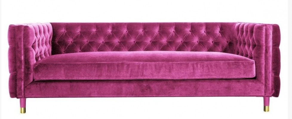 Chesterfield Sofa Wunnzëmmer Stoffcouch Couch Polstersëtz Garnitur 3er Sofae Nei