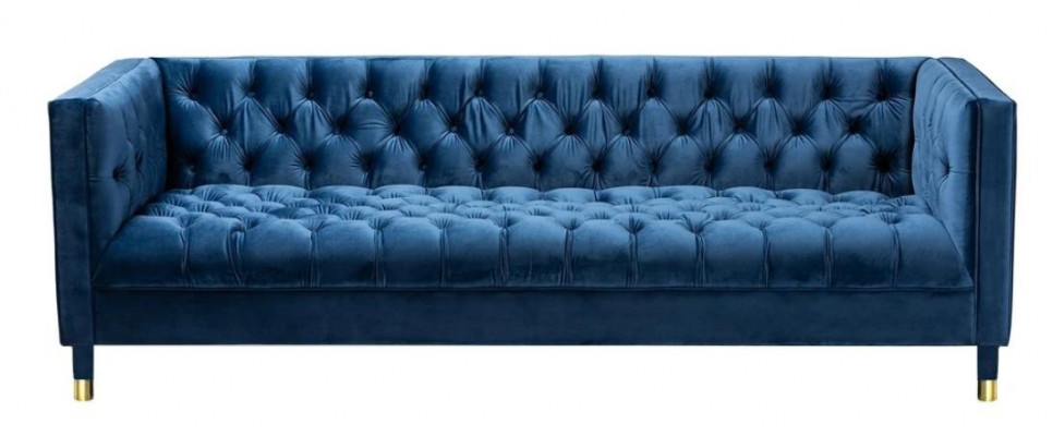 Gréng dräi-Sëtzer Stoff Chesterfield Design Canapéen Polster Sofas Wunnzëmmer 230cm