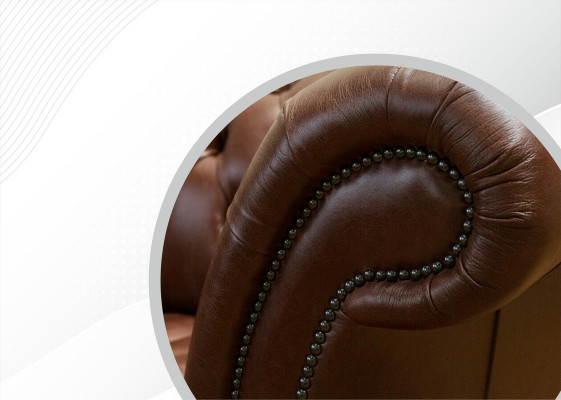 Chesterfield Canapé Këssen Sofae Klassesch Lieder 3 Sëtz Couchen Sofa Brong