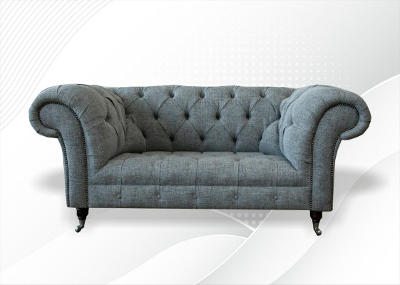 Chesterfield Design Luxus Polstersofa Canapé Sëtz Garnitur Lieder Textil Sofas