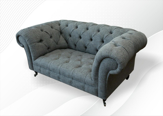 Chesterfield Design Luxus Polstersofa Canapé Sëtz Garnitur Lieder Textil Sofas