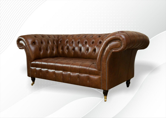 Chesterfield Sofa 2 Sëtzer Polster Designer Couchen Sofas Garnitur Sofa #325 Nei