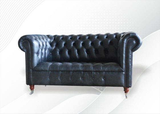 Chesterfield Gepolstert Canapé Lieder Canapé Sofa Garnitur Zweisitzer Sofa Samt Neit