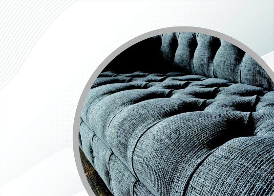 Stoff Sofa Canapé Polster Garnitur 3 Sëtzer Canapéen Sofas Chesterfield Gro Samt