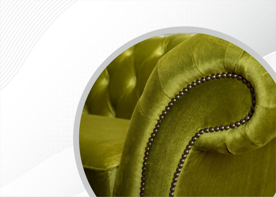 Sofa 3 Sëtzer Wunnlandschaft Sofas Polster Garnitur Textil Stoff Dräisëtzer Nei