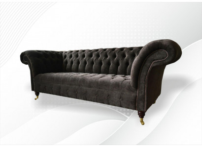 Chesterfield Original Miwwel 3 Sëtzer Canapé Polstersofas Couchen Textilsofa Nei