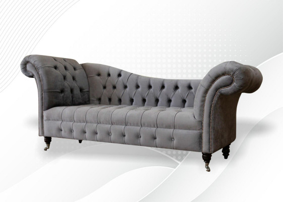 Lounge Sofa Wunnzëmmer Stoff Couchen Chaiselounge Chesterfield Sëtzpolster Nei