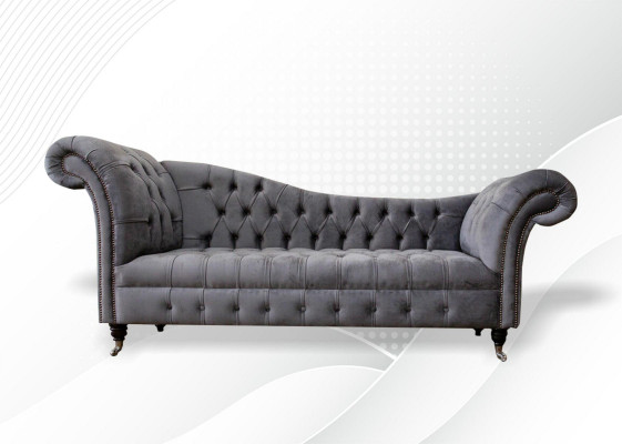 Lounge Sofa Wunnzëmmer Stoff Couchen Chaiselounge Chesterfield Sëtzpolster Nei