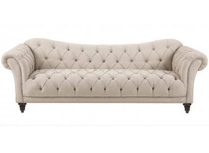 Beige Couch mat Knäppercher Chesterfield Sofa Polster Sëtz Couchen Sofas Luxus Nei